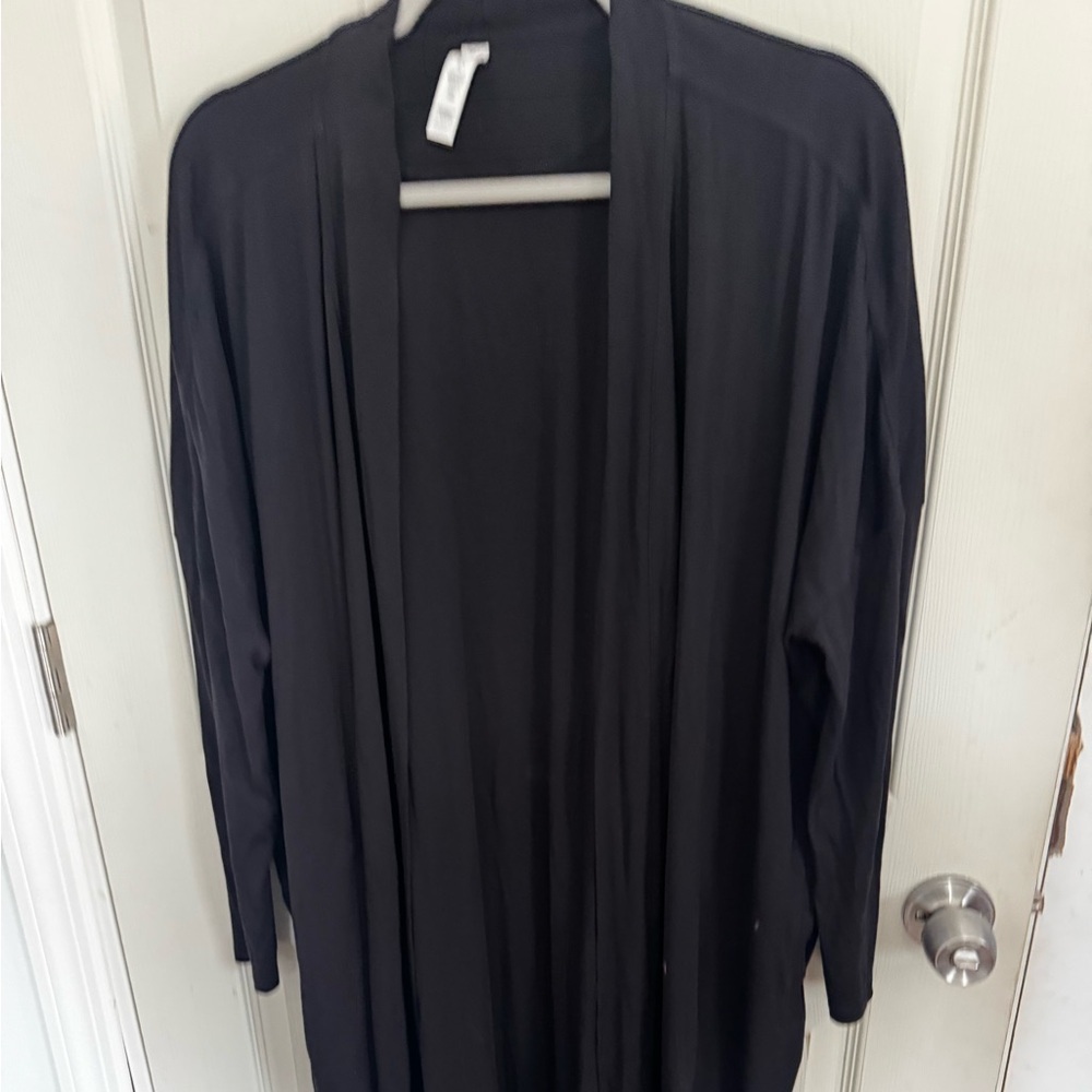 Athleta Modal Full Length Robe Lounge Black S/M - Picture 5 of 14